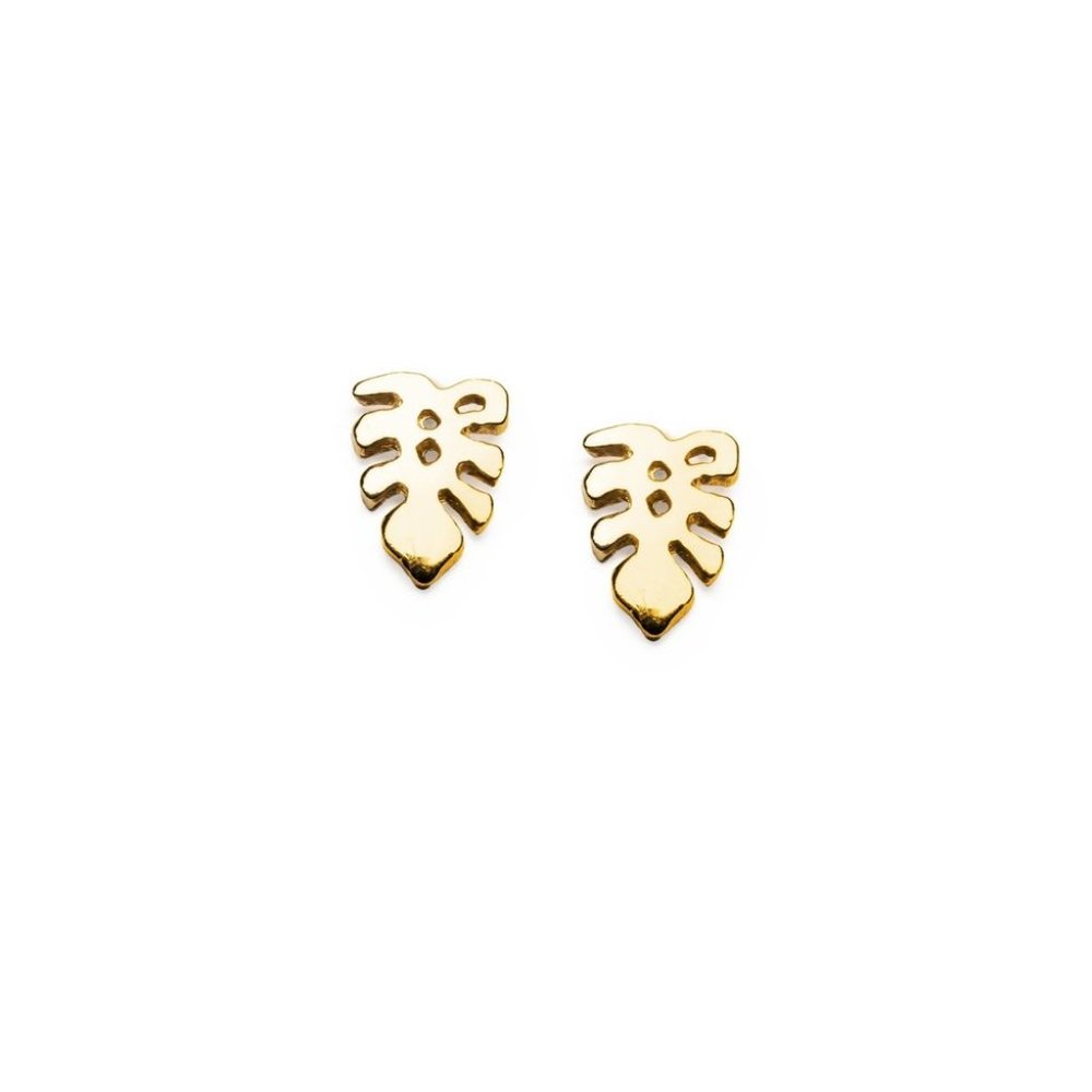 Mini Monstera Studs